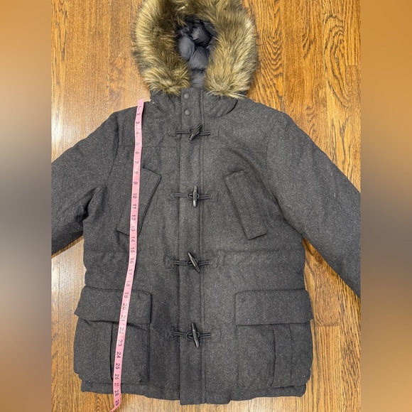 POLO RALPH LAUREN YOUTH BOYS DOWN Gray WOOL JACKET SIZE L 14-16 Toggle Buttons - Picture 2 of 8